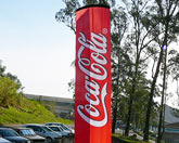 Stirnseite der 3D Flag (small) für Coca Cola